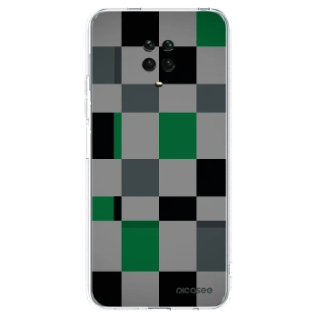 Picasee husă transparentă din silicon pentru Xiaomi Redmi Note 9 Pro - Block Grid