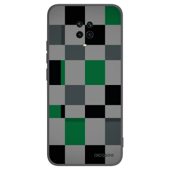 Picasee husă neagră din silicon pentru Xiaomi Redmi Note 9S - Block Grid