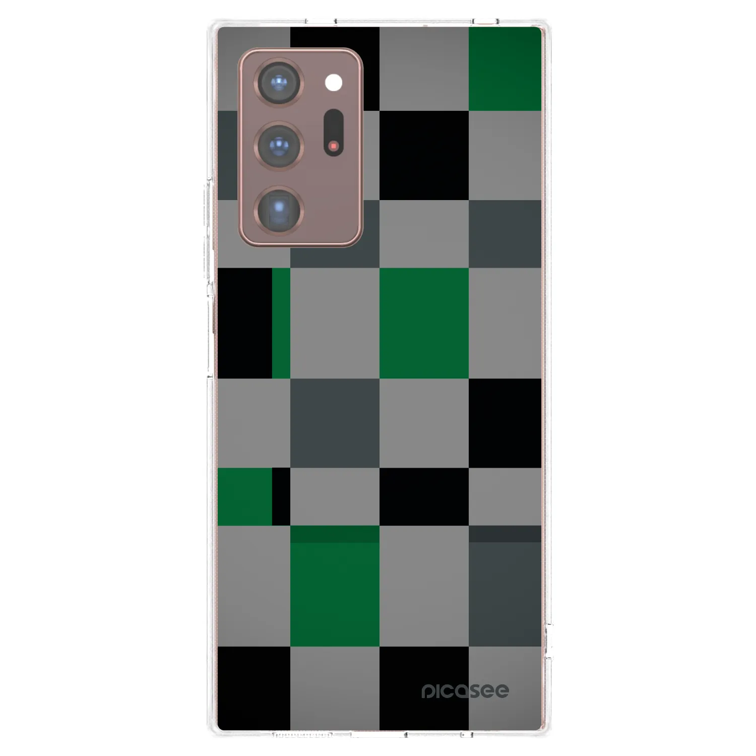 Picasee husă transparentă din silicon pentru Samsung Galaxy Note 20 Ultra - Block Grid
