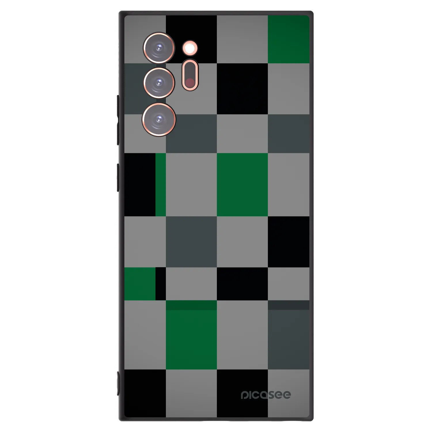 Picasee husă neagră din silicon pentru Samsung Galaxy Note 20 Ultra - Block Grid
