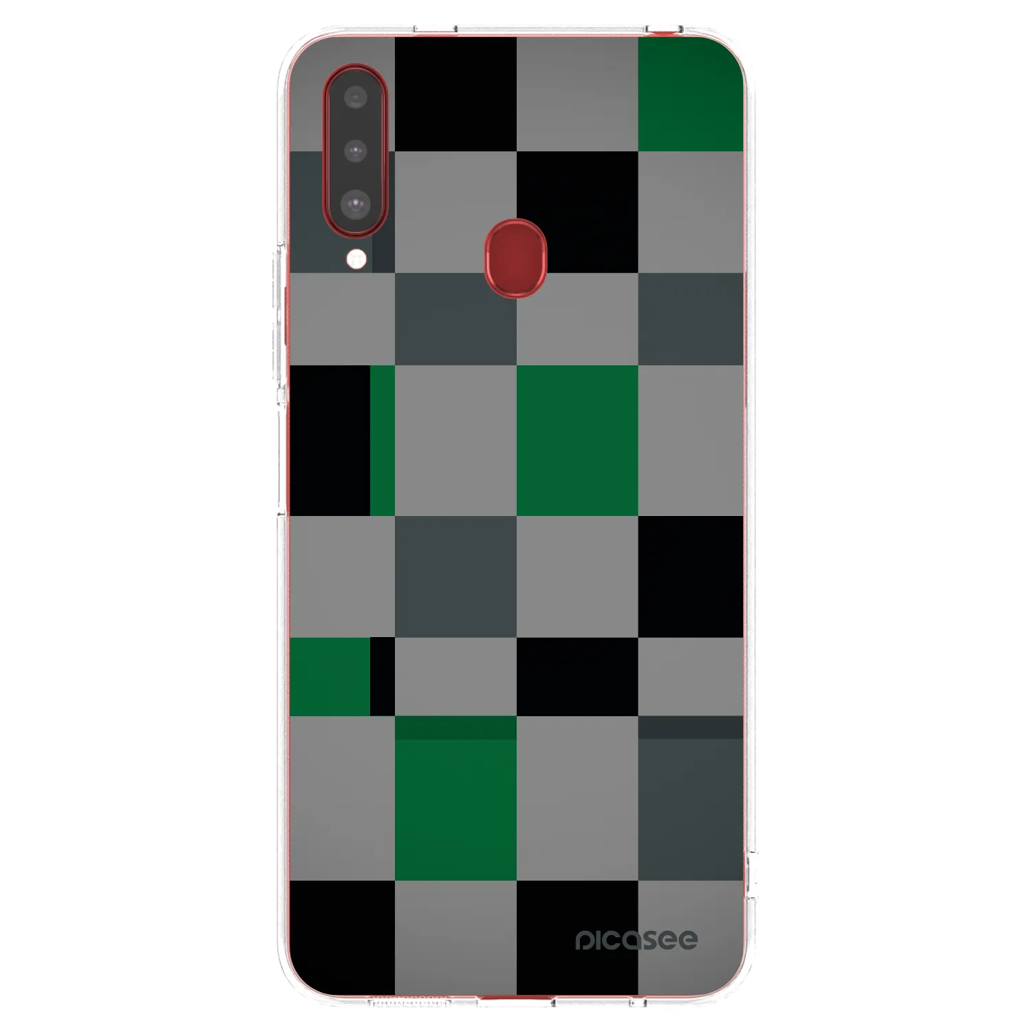 Picasee husă transparentă din silicon pentru Samsung Galaxy A20s - Block Grid