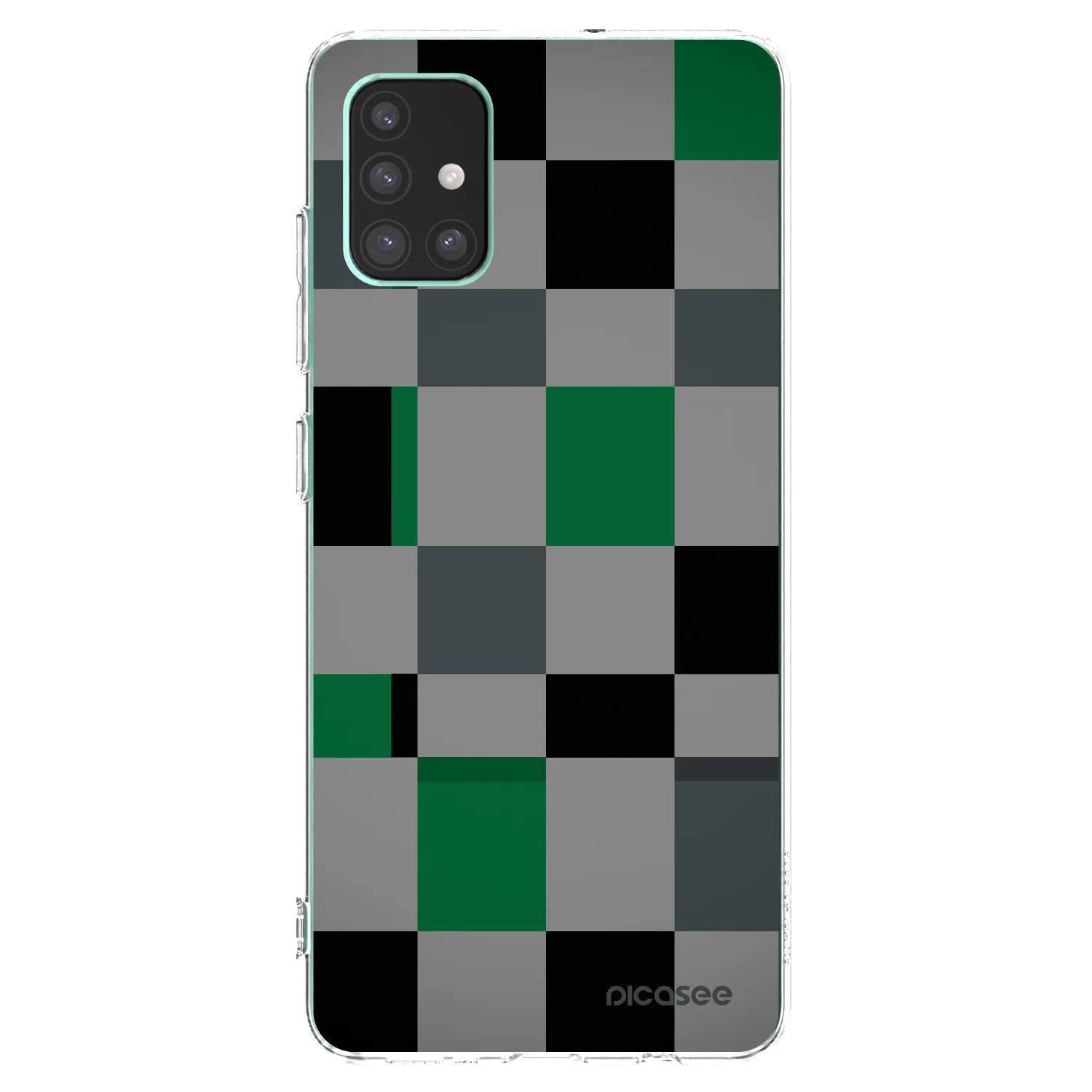 Picasee husă transparentă din silicon pentru Samsung Galaxy M51 M515F - Block Grid