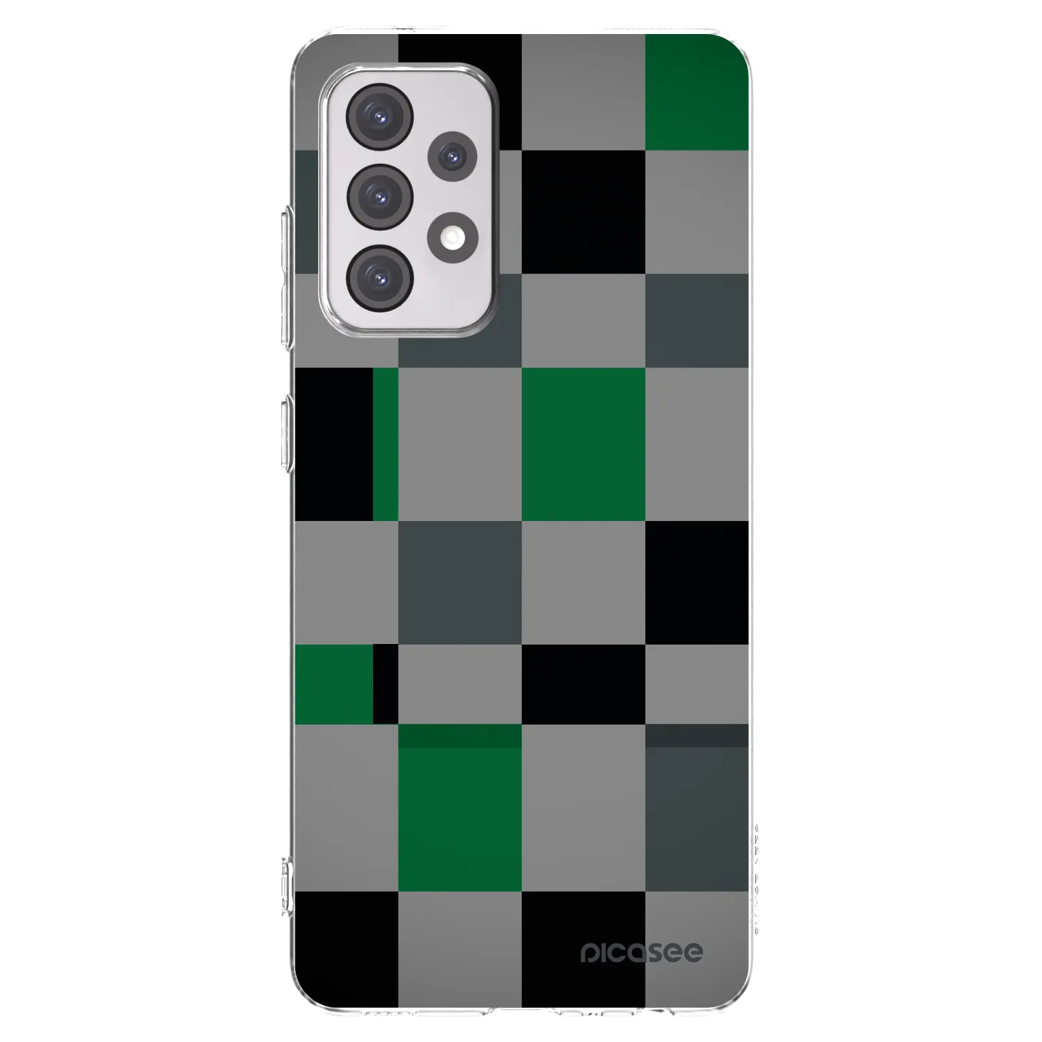 Picasee husă transparentă din silicon pentru Samsung Galaxy A52 5G A525F - Block Grid