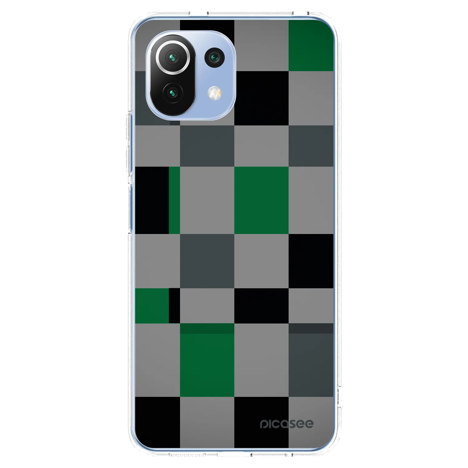 Picasee husă transparentă din silicon pentru Xiaomi Mi 11 Lite - Block Grid