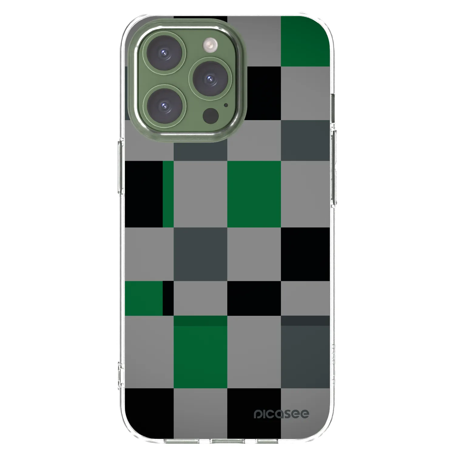 Picasee husă transparentă din silicon pentru Apple iPhone 13 Pro - Block Grid