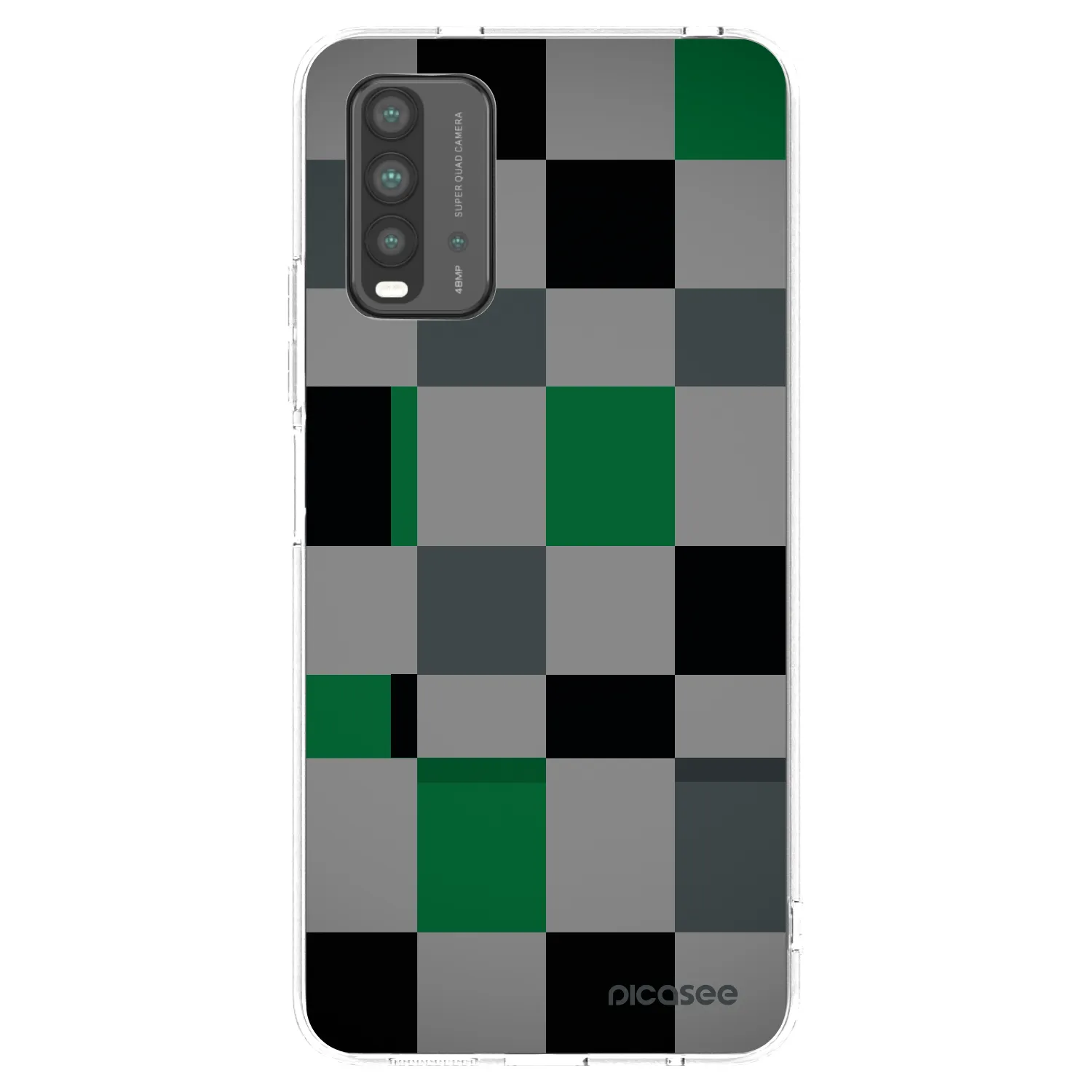 Picasee husă transparentă din silicon pentru Xiaomi Redmi 9T - Block Grid