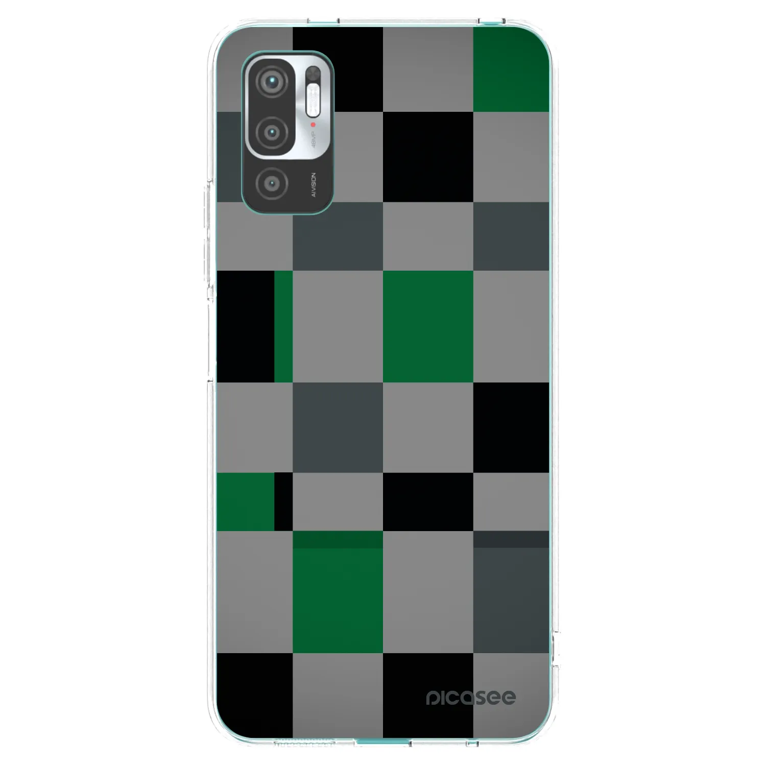 Picasee husă transparentă din silicon pentru Xiaomi Redmi Note 10 5G - Block Grid