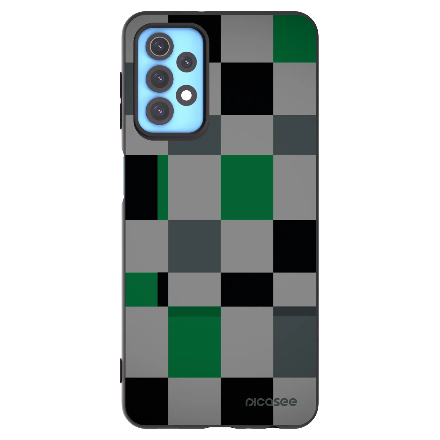 Picasee husă neagră din silicon pentru Samsung Galaxy A32 4G SM-A325F - Block Grid