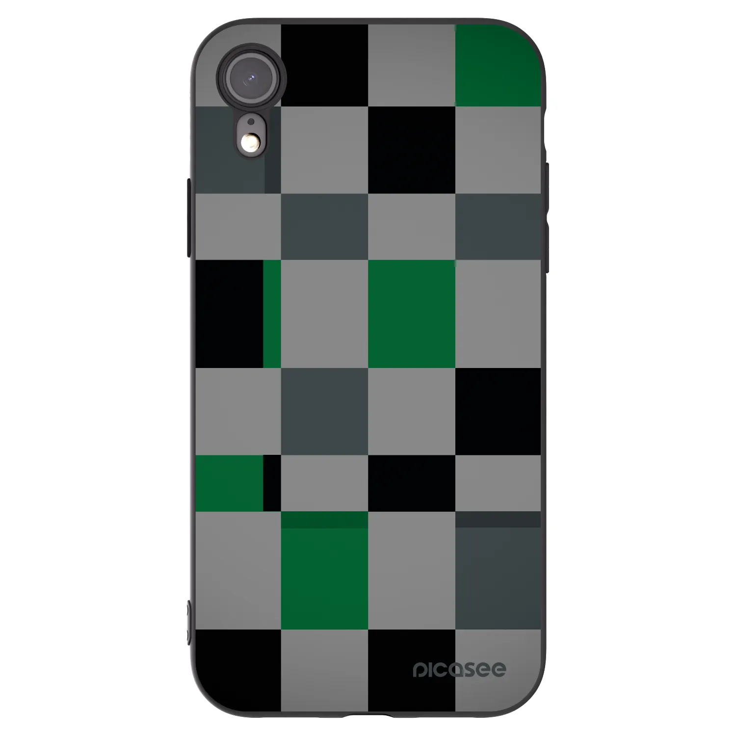 Picasee husă neagră din silicon pentru Apple iPhone 6 Plus/6S Plus - Block Grid