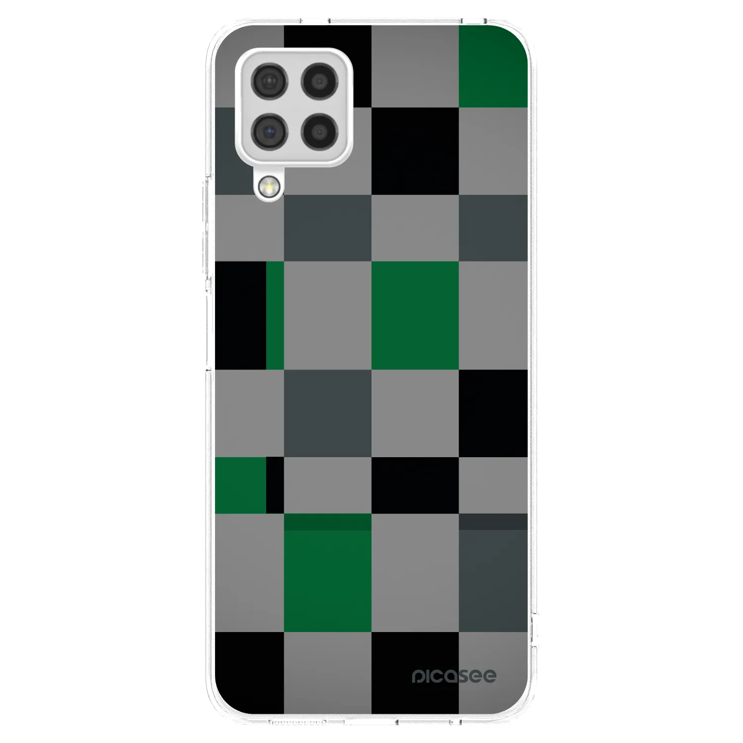 Picasee husă transparentă din silicon pentru Samsung Galaxy A22 A225F 4G - Block Grid