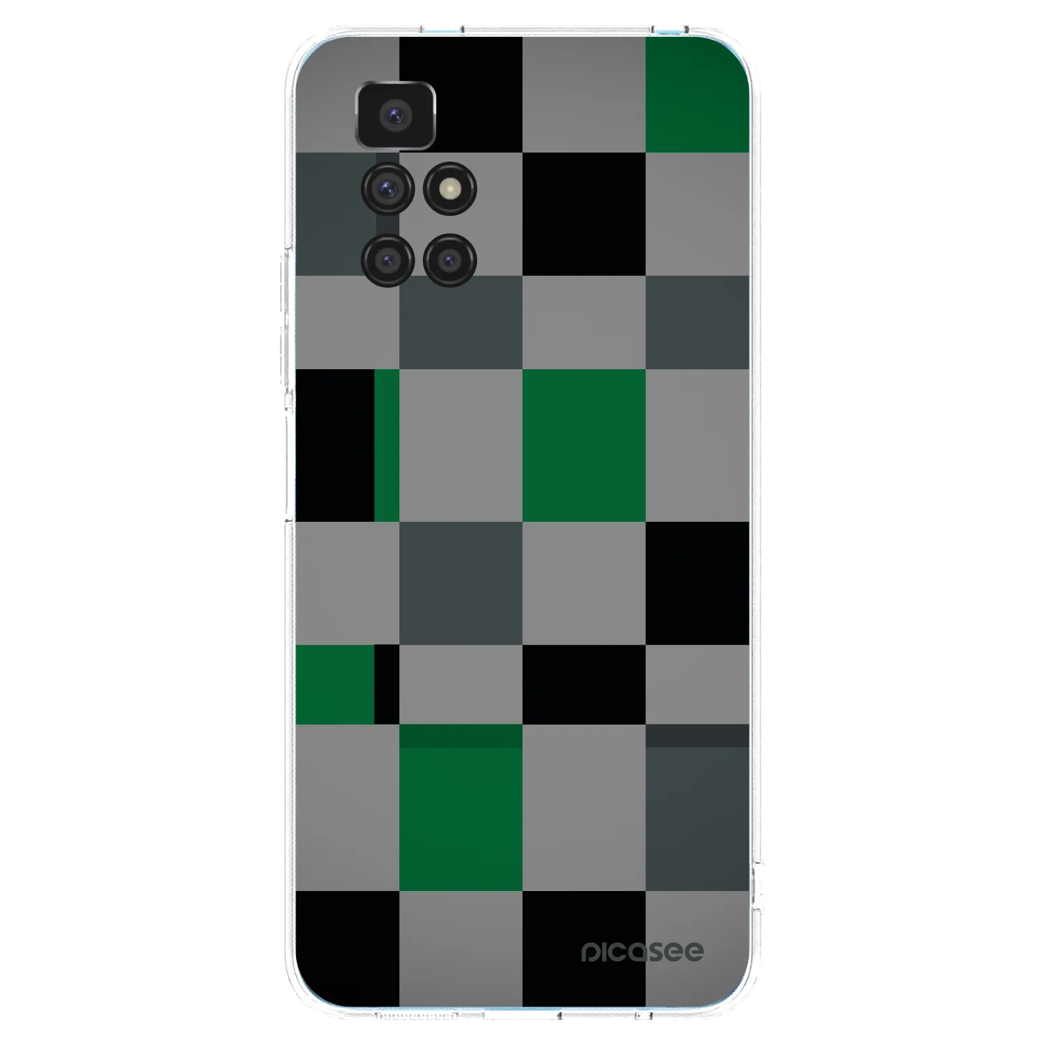 Picasee husă transparentă din silicon pentru Xiaomi Redmi 10 - Block Grid