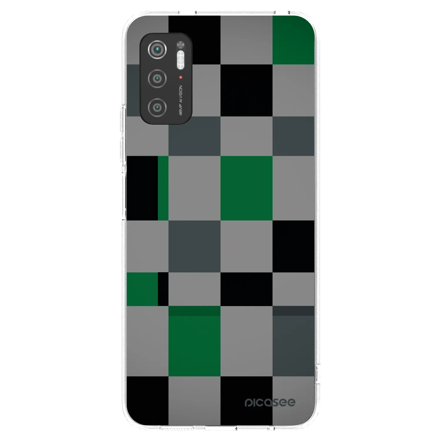 Picasee husă transparentă din silicon pentru Xiaomi Poco M3 Pro 5G - Block Grid