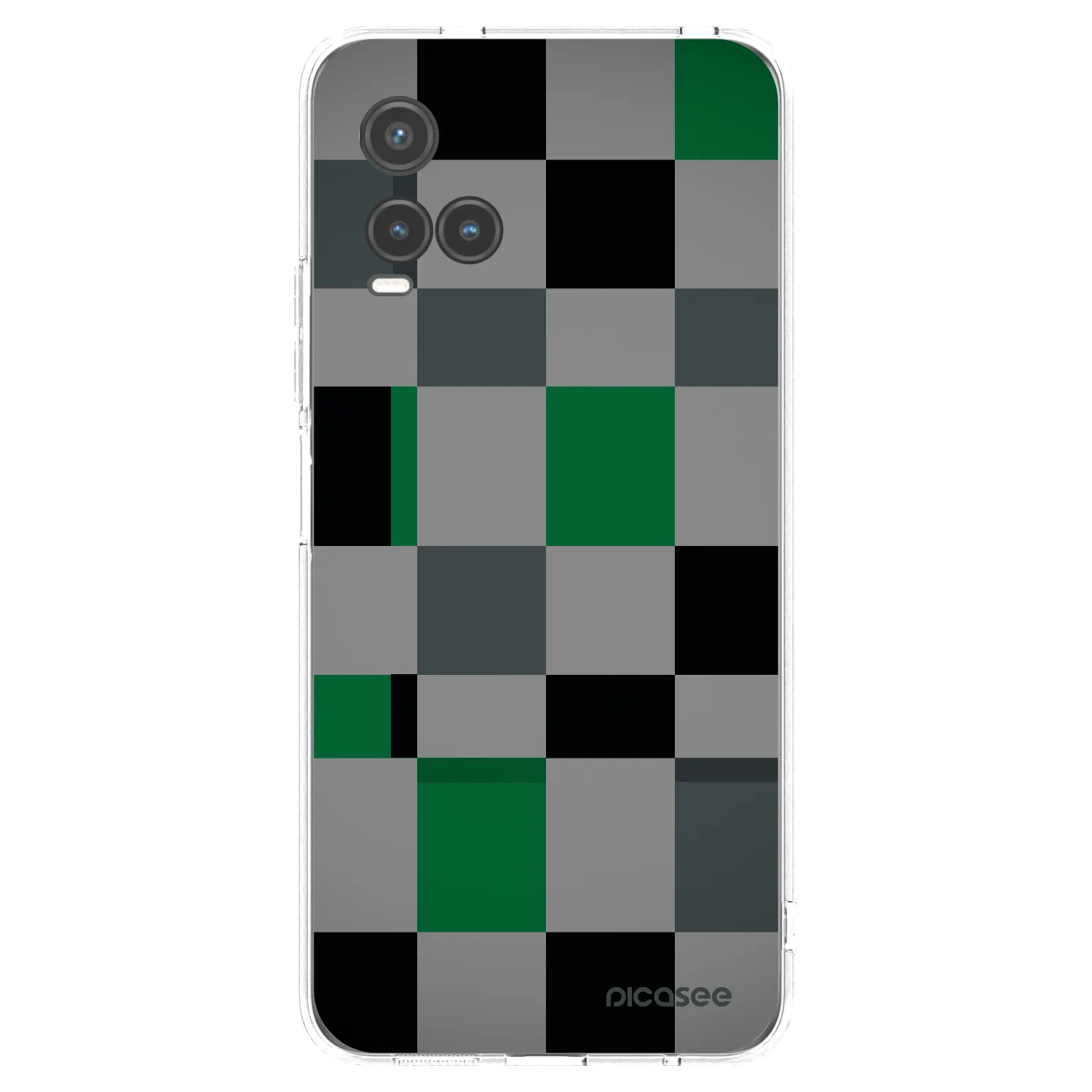 Picasee husă transparentă din silicon pentru Vivo Y33s - Block Grid