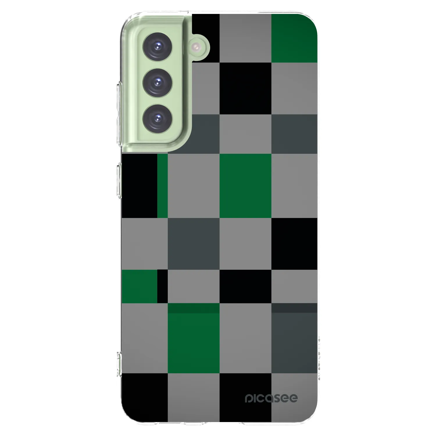 Picasee husă transparentă din silicon pentru Samsung Galaxy S21 FE 5G - Block Grid