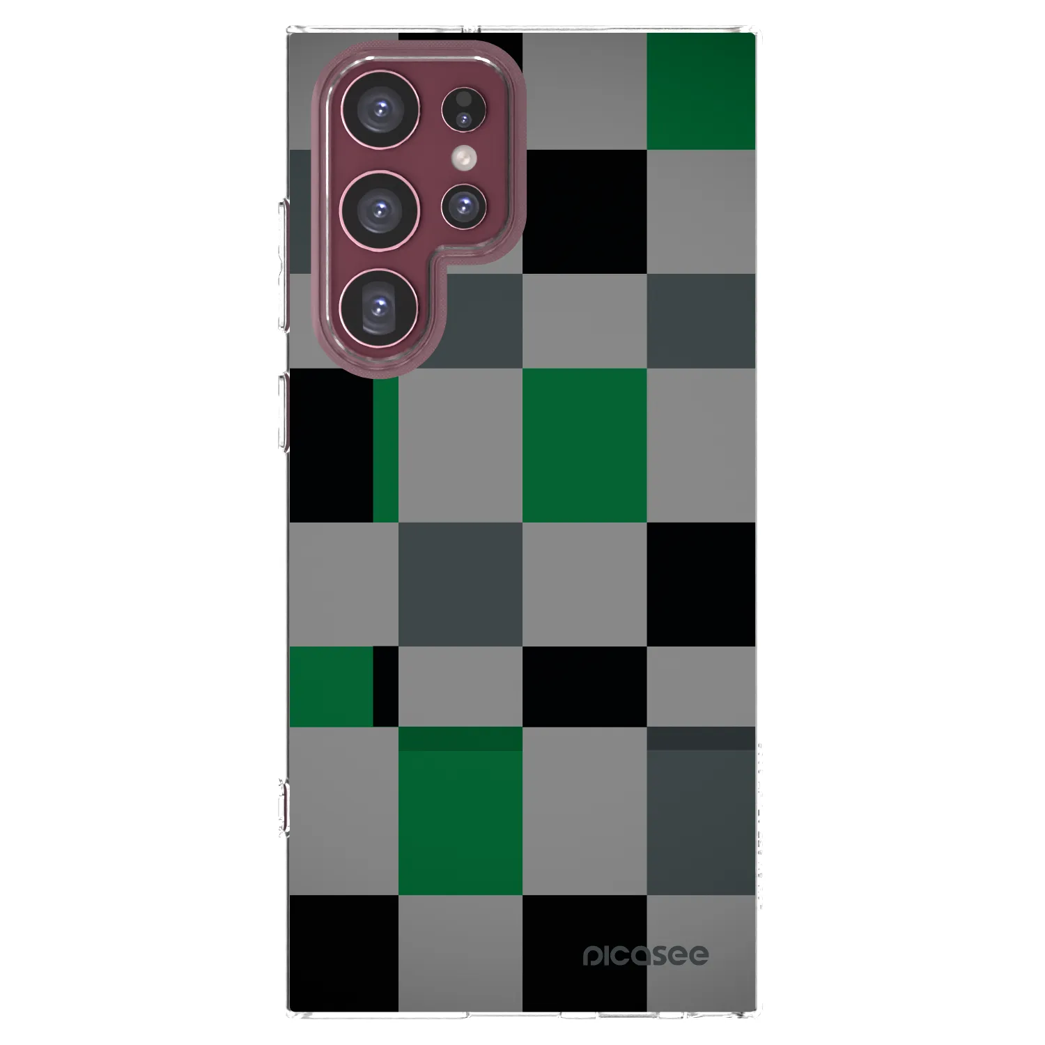 Picasee husă transparentă din silicon pentru Samsung Galaxy S22 Ultra 5G - Block Grid