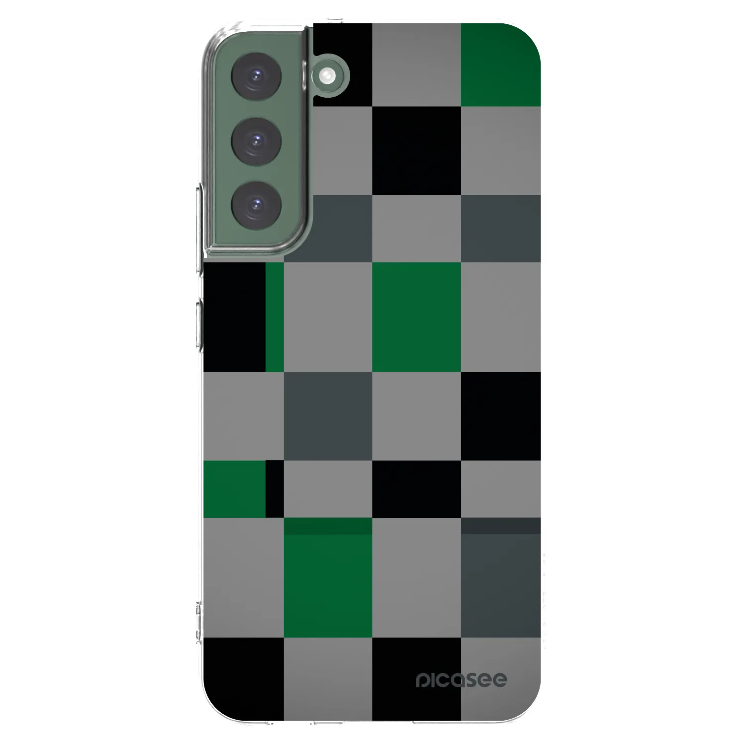 Picasee husă transparentă din silicon pentru Samsung Galaxy S22+ 5G - Block Grid