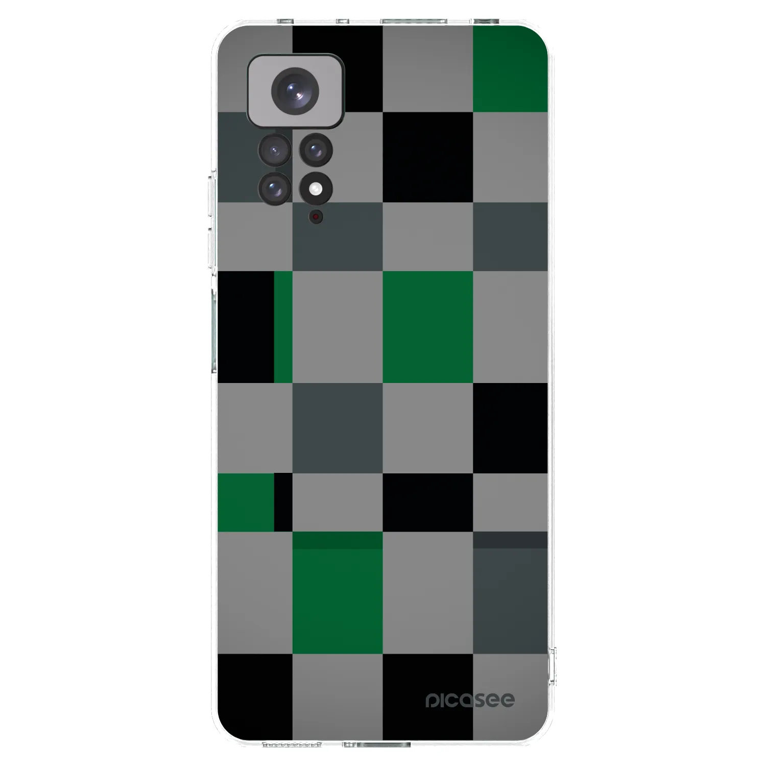 Picasee husă transparentă din silicon pentru Xiaomi Redmi Note 11S 4G - Block Grid