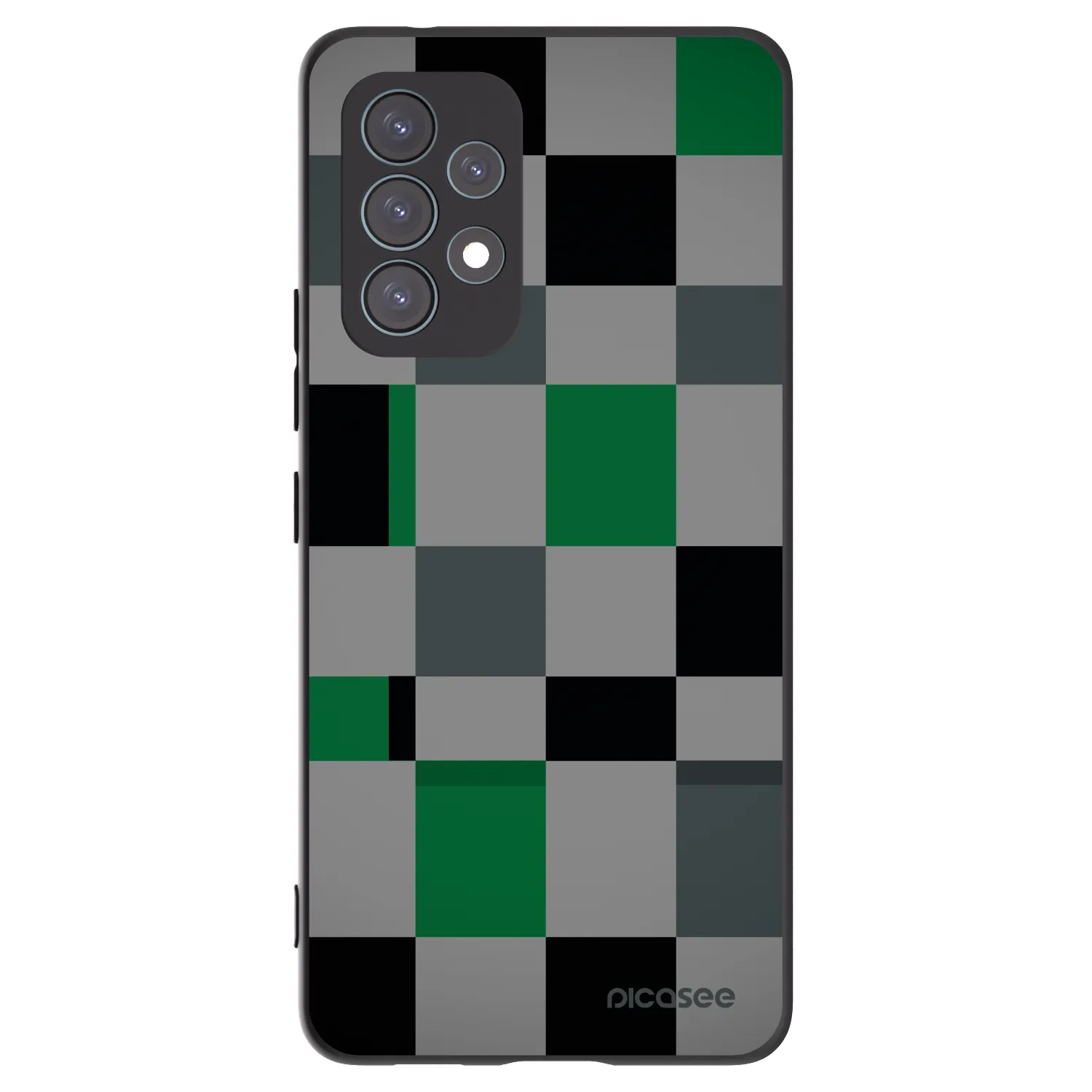 Picasee husă neagră din silicon pentru Samsung Galaxy A53 5G A536 - Block Grid