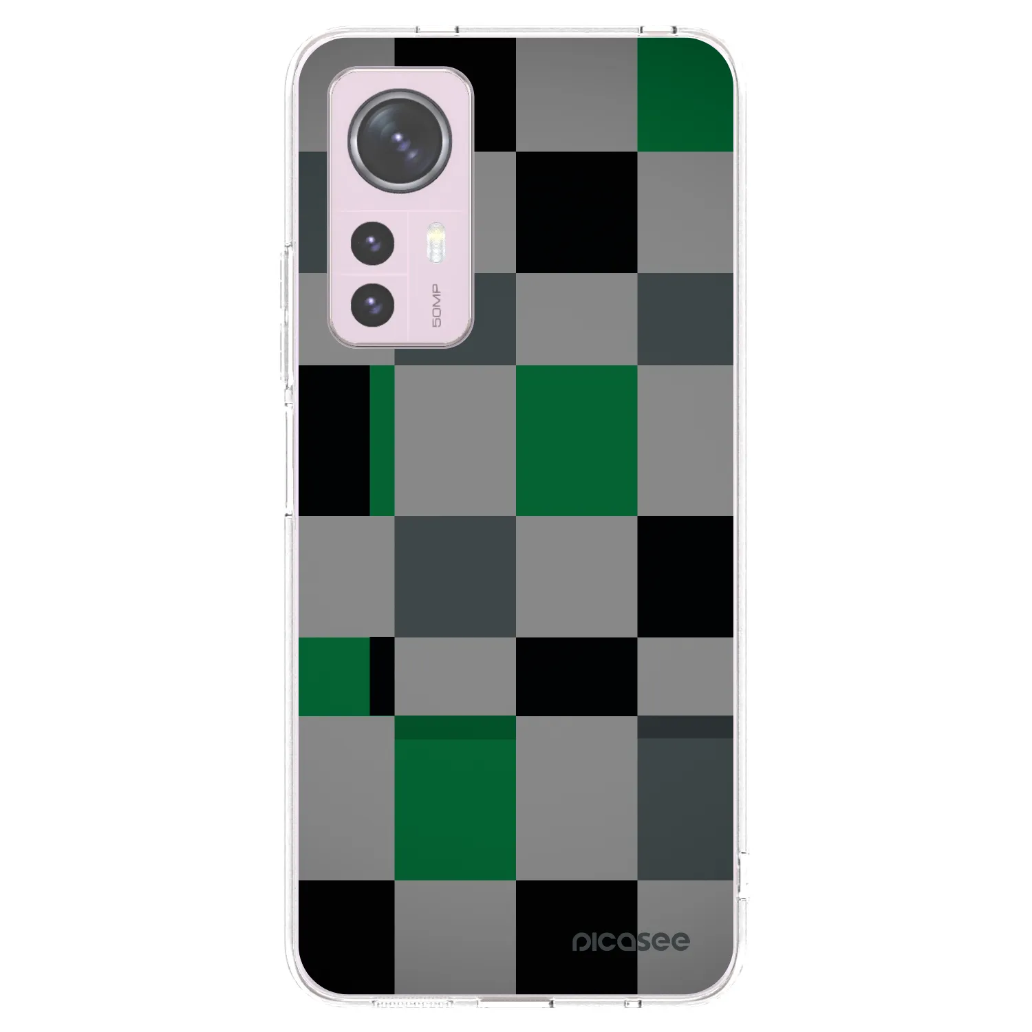Picasee husă transparentă din silicon pentru Xiaomi 12 - Block Grid