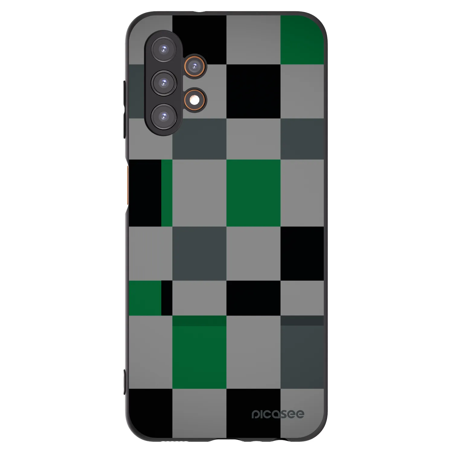 Picasee husă neagră din silicon pentru Samsung Galaxy A13 4G A135 - Block Grid