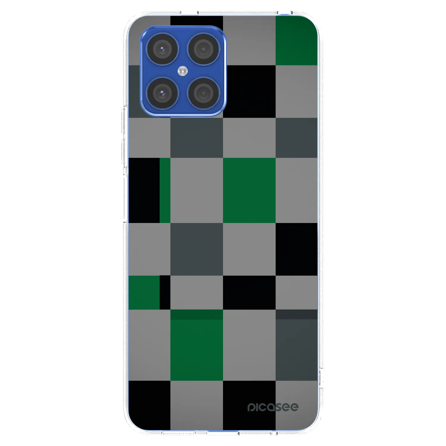 Picasee husă transparentă din silicon pentru Honor X8 4G - Block Grid