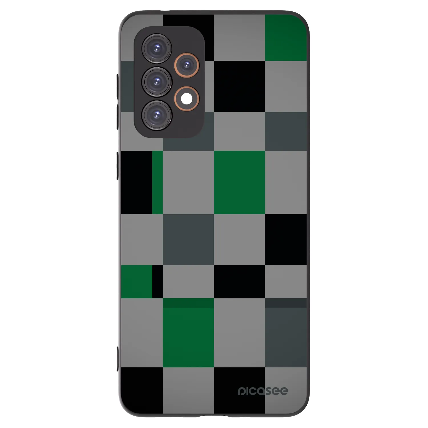 Picasee husă neagră din silicon pentru Samsung Galaxy A33 5G A336 - Block Grid