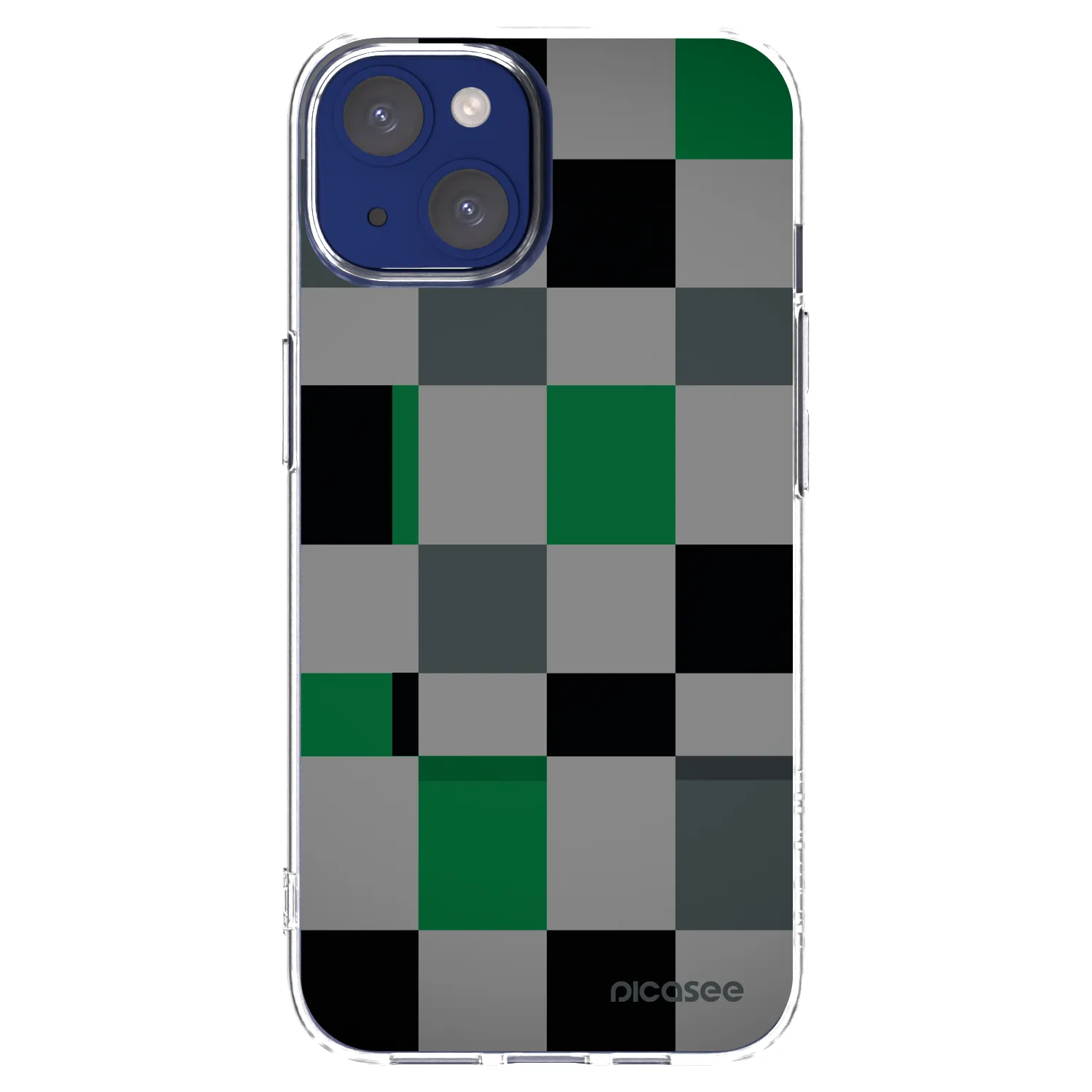 Picasee husă transparentă din silicon pentru Apple iPhone 14 - Block Grid