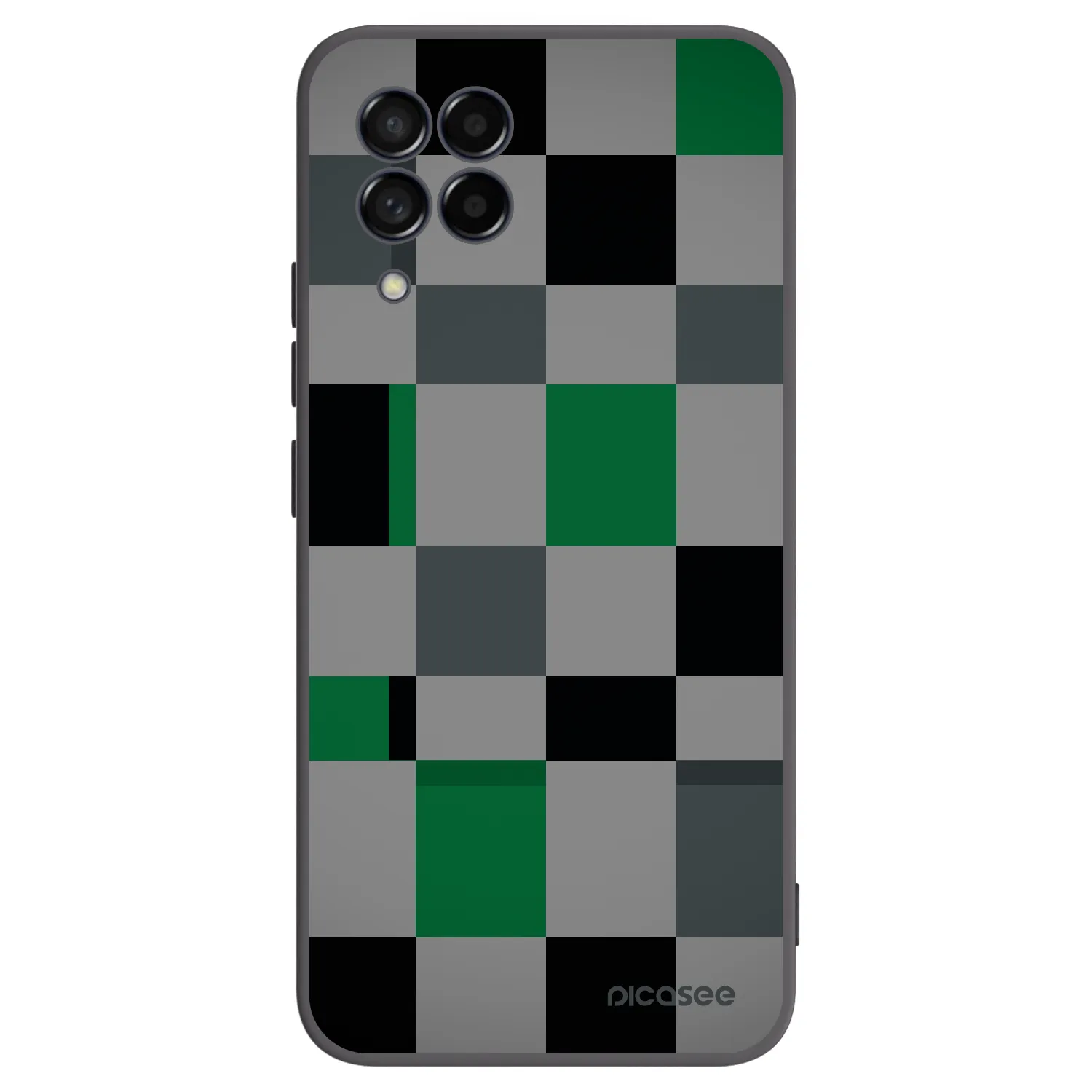 Picasee husă neagră din silicon pentru Samsung Galaxy M53 5G - Block Grid