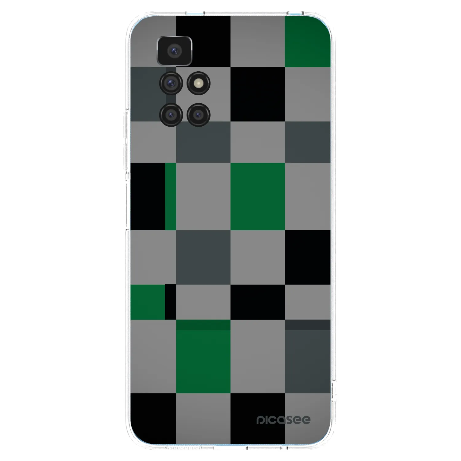 Picasee husă transparentă din silicon pentru Xiaomi Redmi 10 (2022) - Block Grid