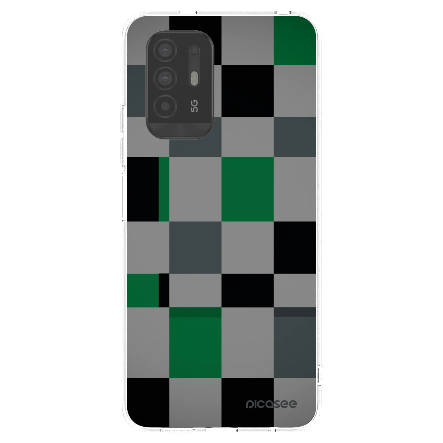 Picasee husă transparentă din silicon pentru OPPO A94 5G - Block Grid