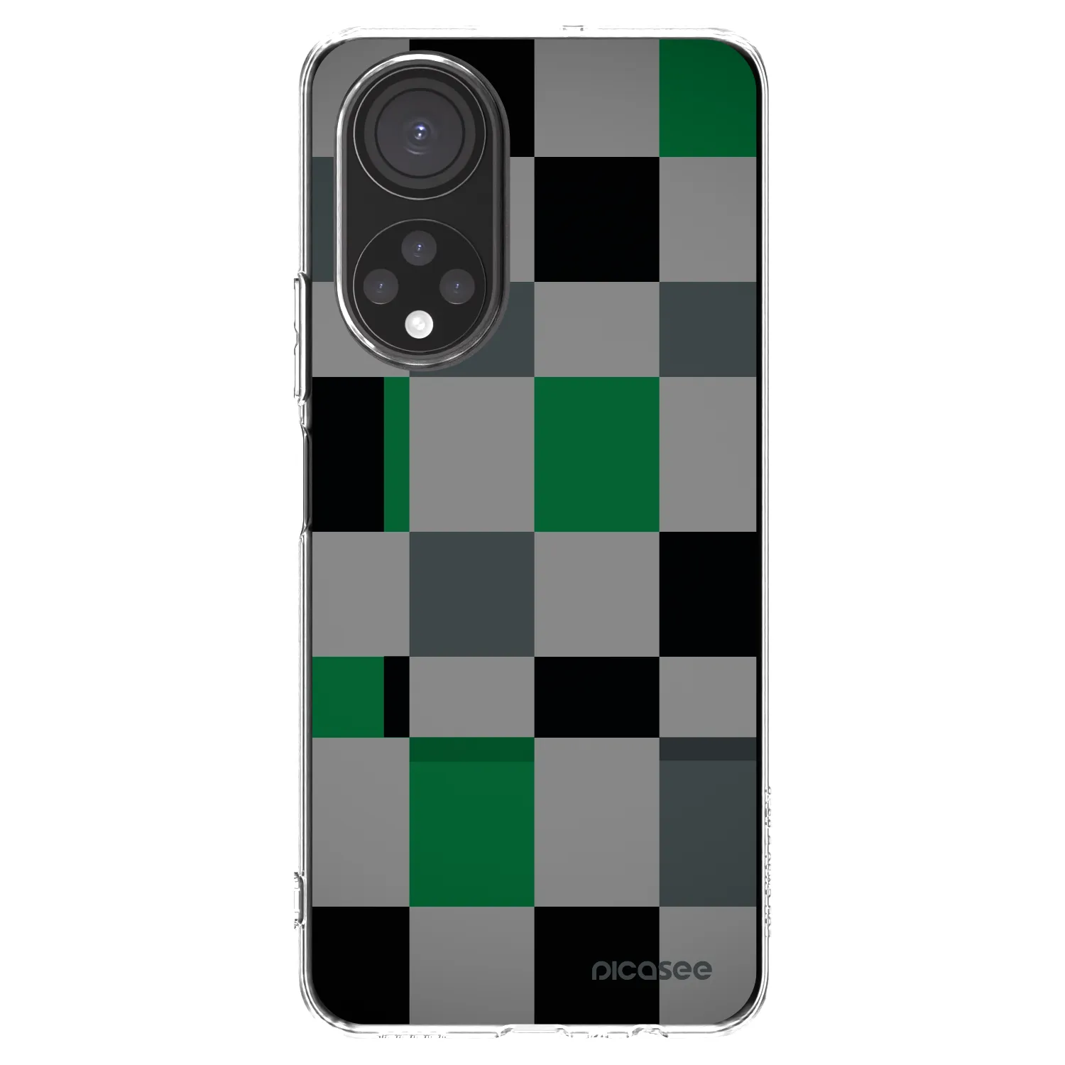 Picasee husă transparentă din silicon pentru Honor X7 - Block Grid