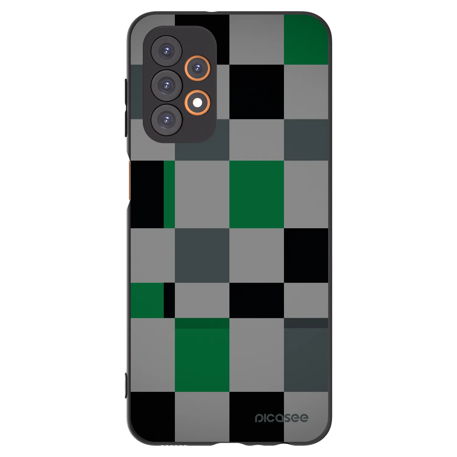 Picasee husă neagră din silicon pentru Samsung Galaxy A23 A236B 5G - Block Grid