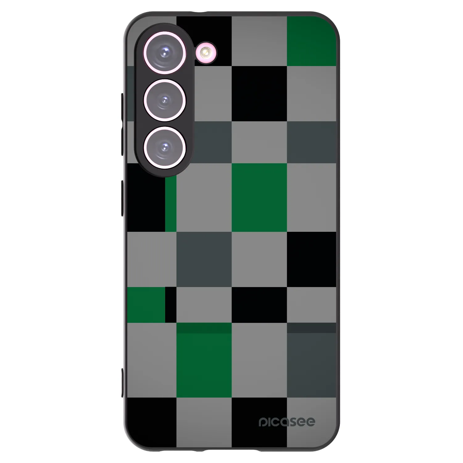 Picasee husă neagră din silicon pentru Samsung Galaxy S23 5G - Block Grid