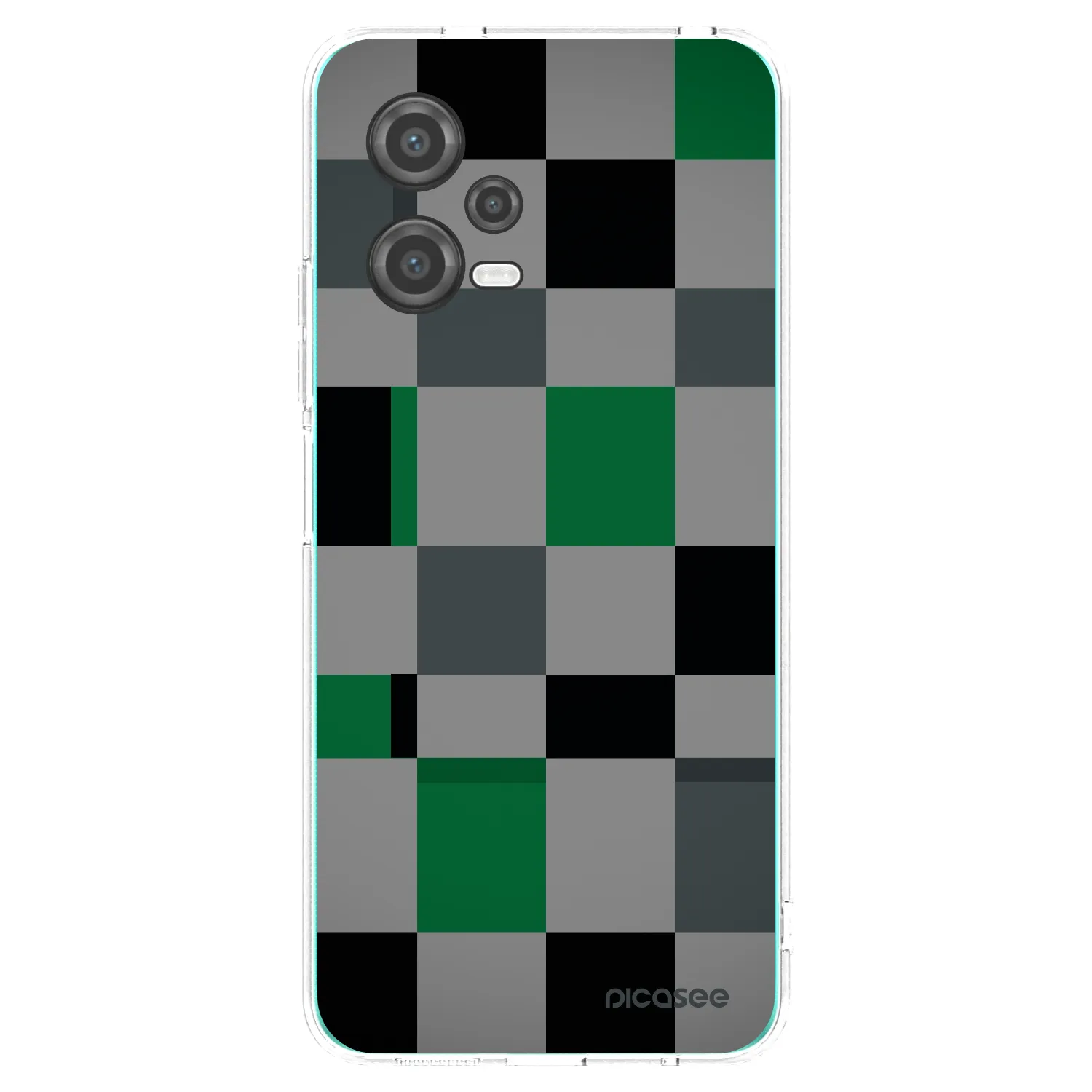 Picasee husă transparentă din silicon pentru Xiaomi Poco X5 - Block Grid