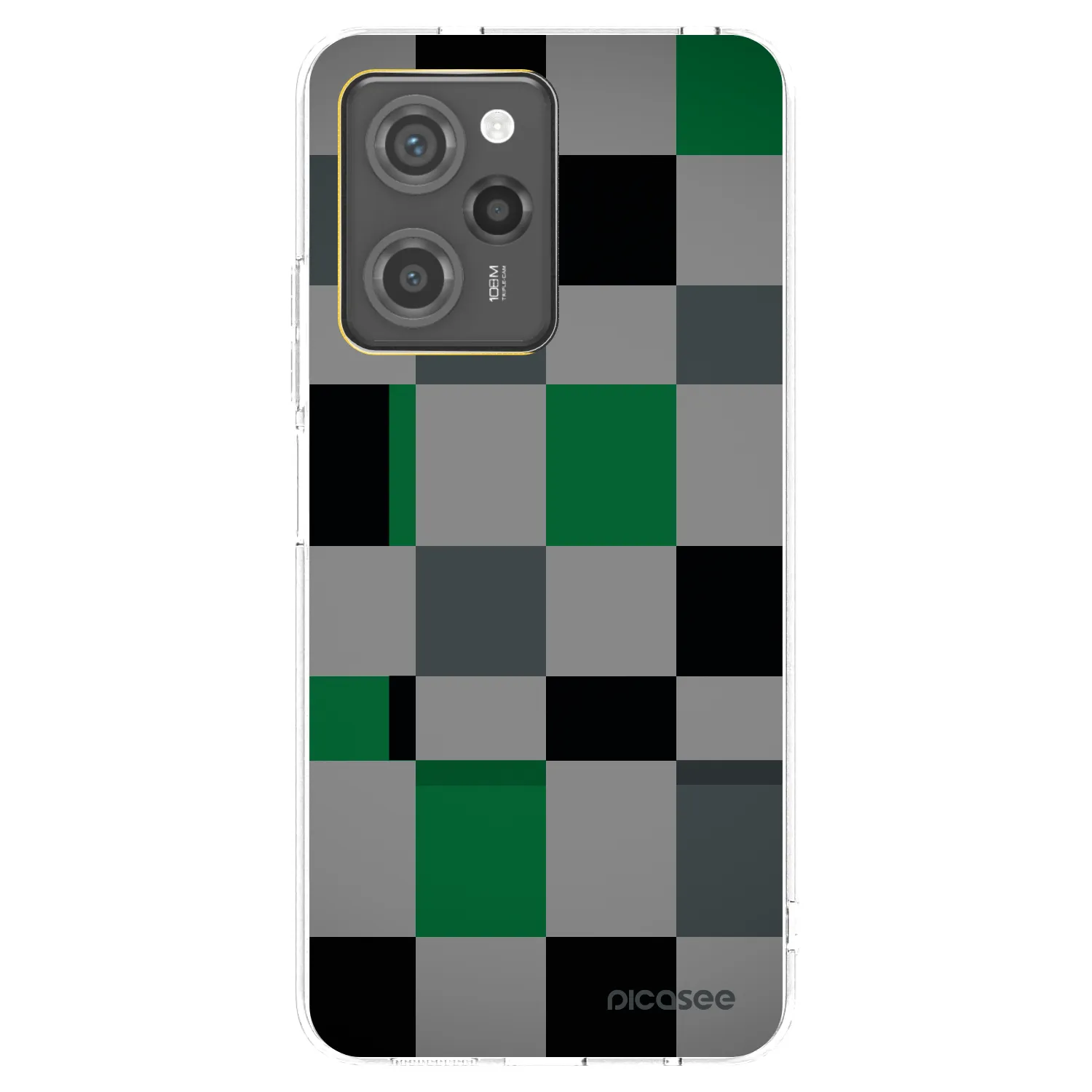 Picasee husă neagră din silicon pentru Xiaomi Poco X5 Pro - Block Grid