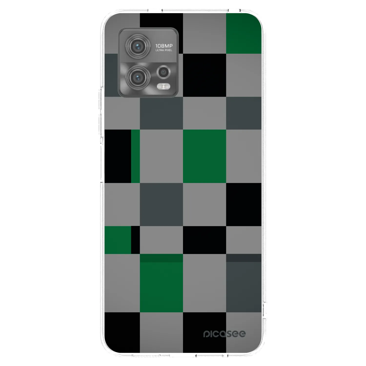 Picasee husă transparentă din silicon pentru Motorola Moto G72 - Block Grid