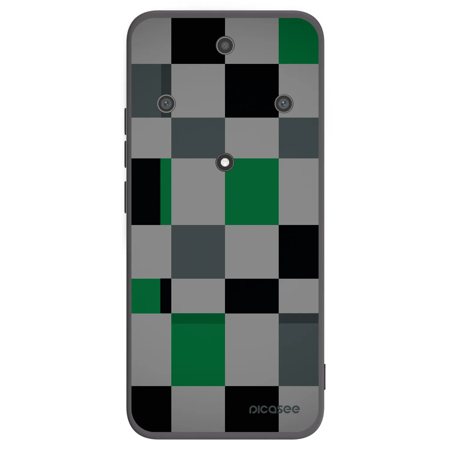 Picasee husă neagră din silicon pentru Honor Magic5 Lite 5G - Block Grid