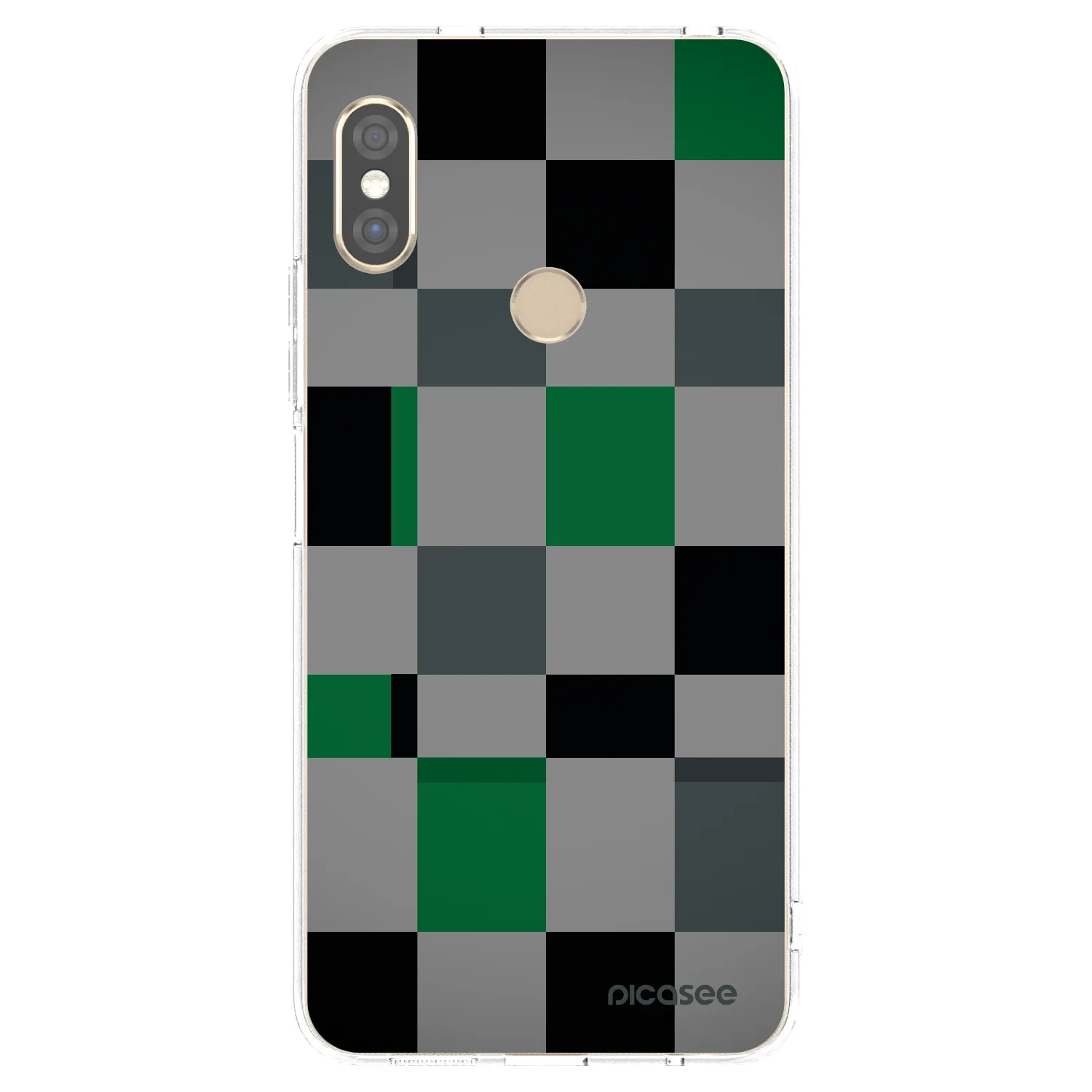 Picasee husă transparentă din silicon pentru Xiaomi Redmi Note 5 Global - Block Grid