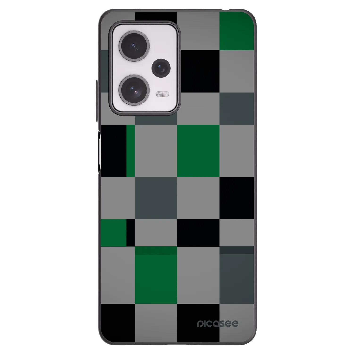 Picasee husă neagră din silicon pentru Xiaomi Redmi Note 12 Pro+ 5G - Block Grid