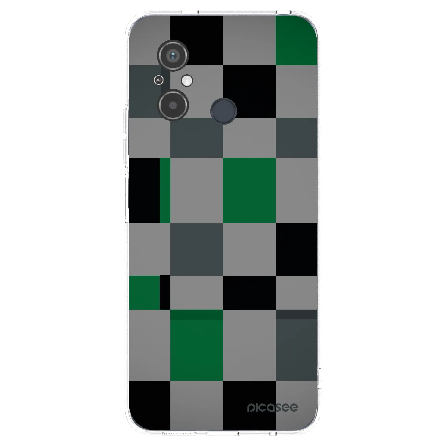 Picasee husă transparentă din silicon pentru Xiaomi Redmi 12C - Block Grid