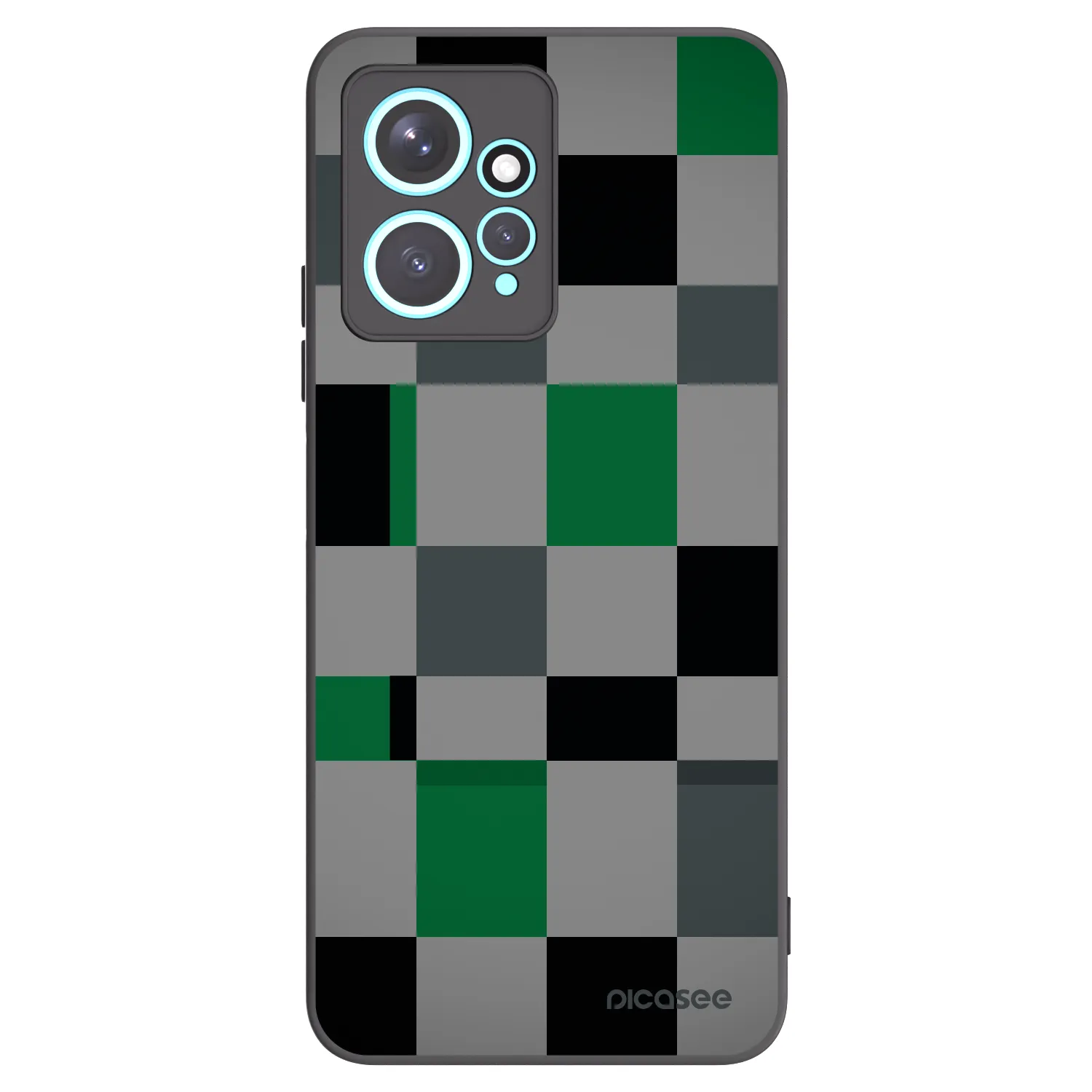 Picasee husă neagră din silicon pentru Xiaomi Redmi Note 12 4G - Block Grid