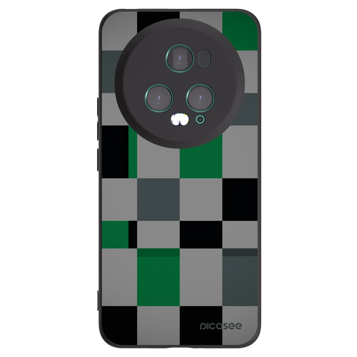 Picasee husă neagră din silicon pentru Honor Magic5 Pro - Block Grid