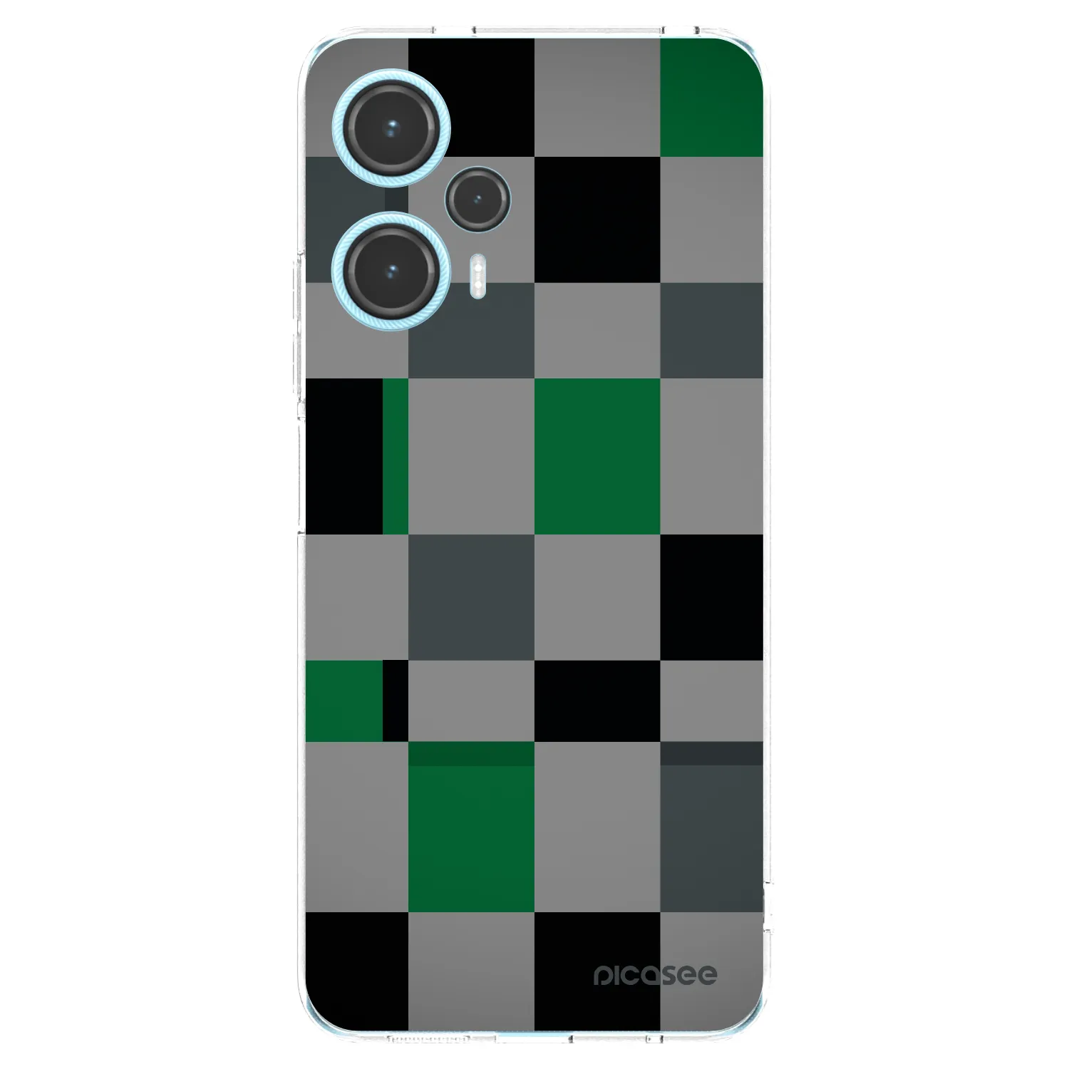 Picasee husă transparentă din silicon pentru Xiaomi Poco F5 - Block Grid