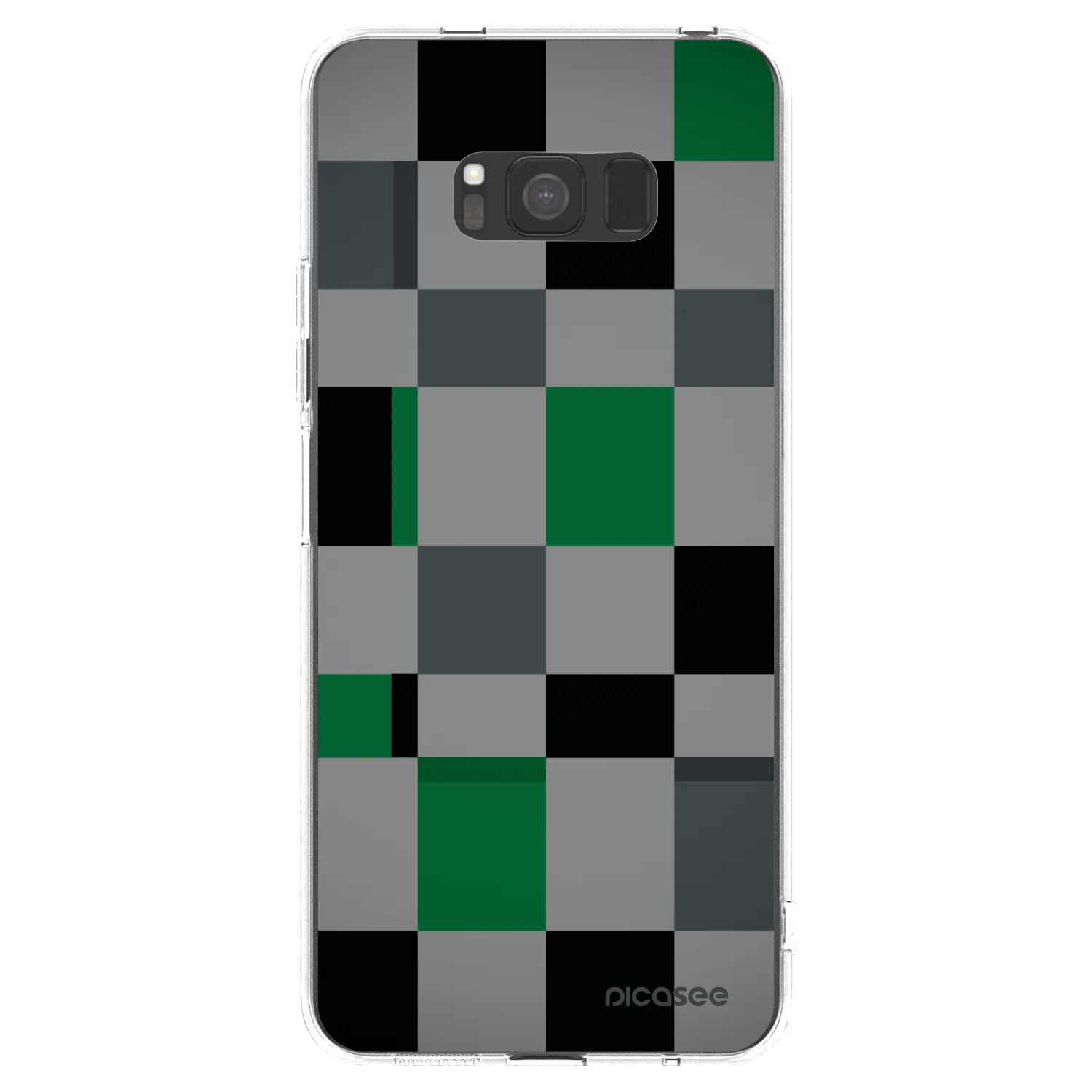 Picasee husă transparentă din silicon pentru Samsung Galaxy S8 G950F - Block Grid
