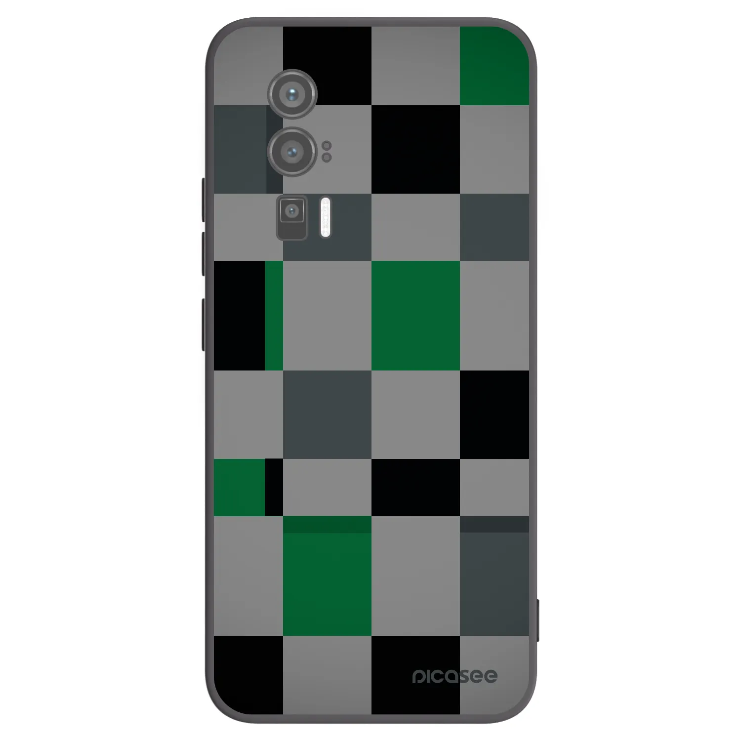 Picasee husă neagră din silicon pentru Xiaomi Poco F5 Pro 5G - Block Grid