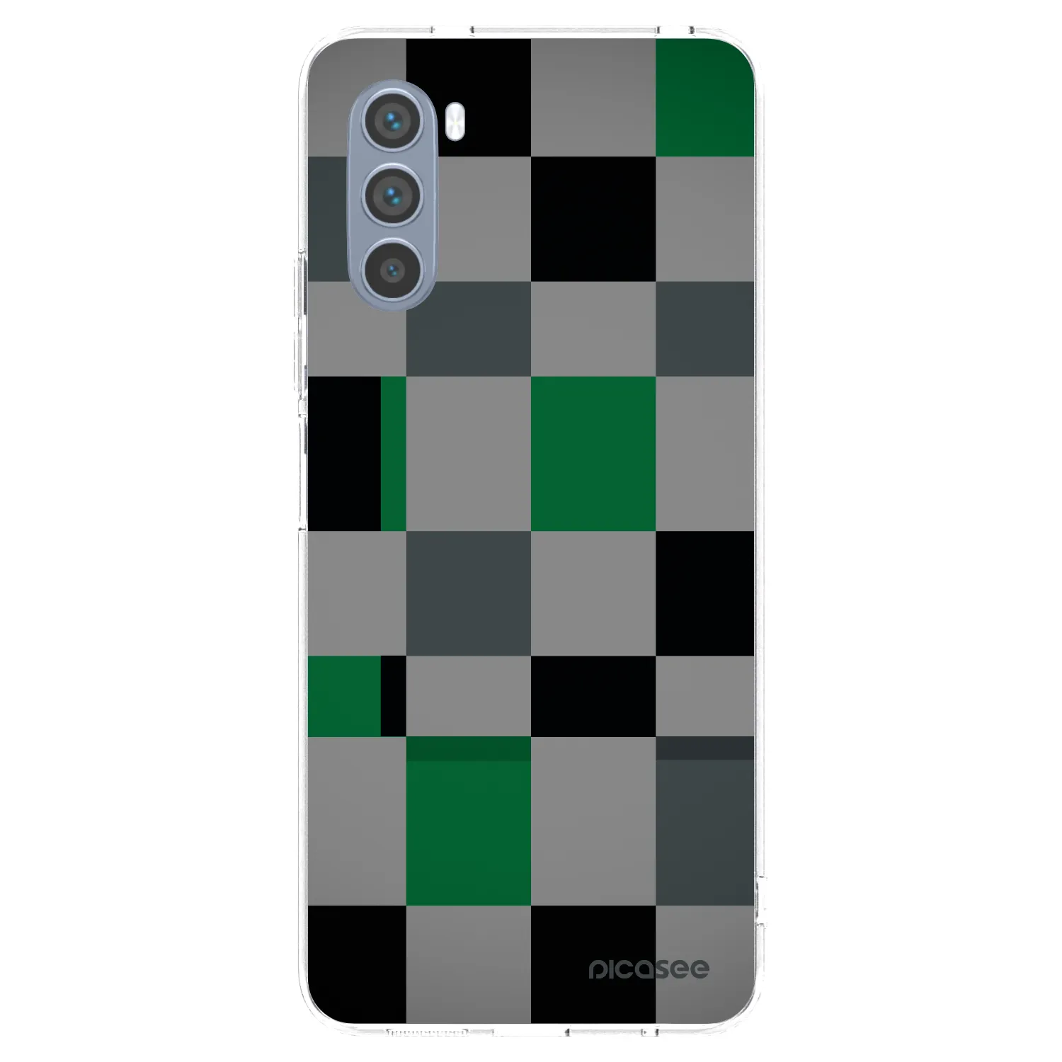 Picasee husă transparentă din silicon pentru Motorola Moto G62 - Block Grid