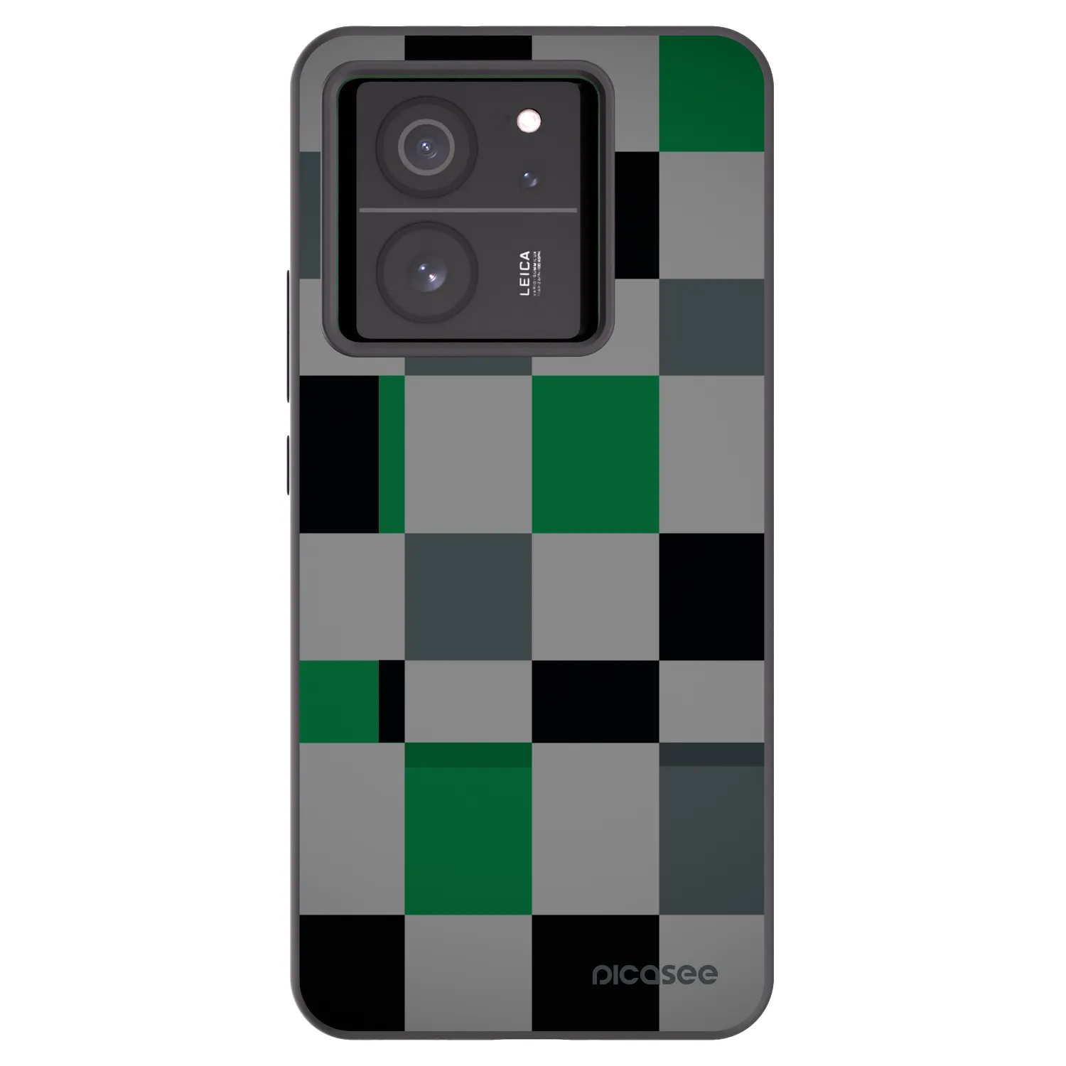 Picasee husă neagră din silicon pentru Xiaomi 13T Pro - Block Grid