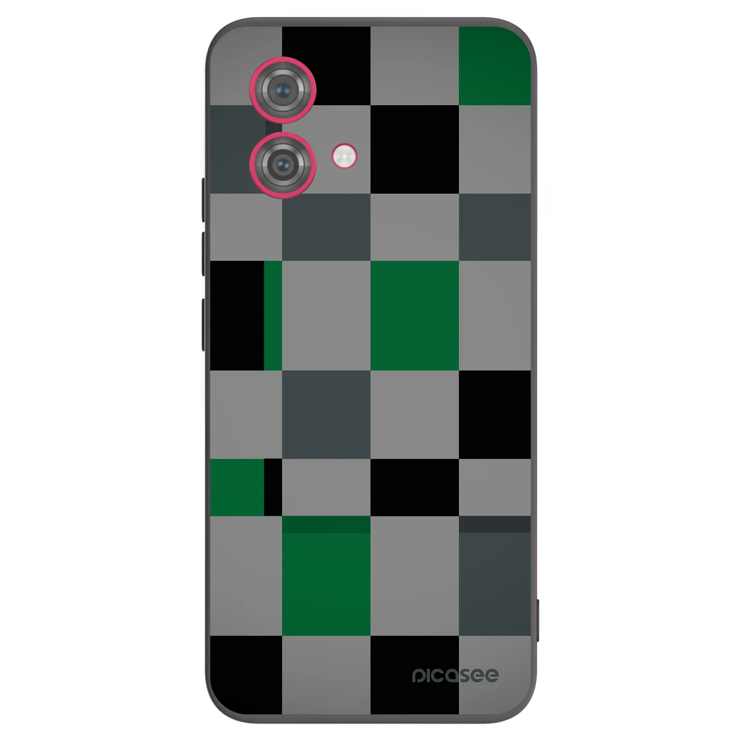 Picasee husă neagră din silicon pentru Motorola Moto G84 5G - Block Grid
