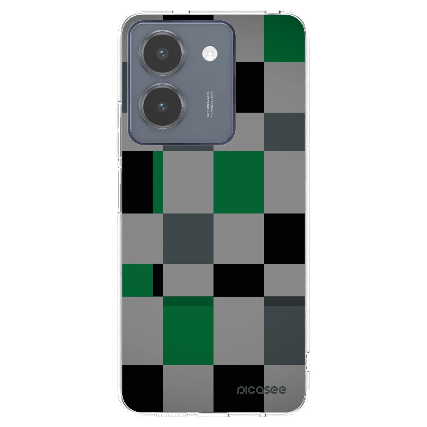 Picasee husă transparentă din silicon pentru Vivo Y36 4G - Block Grid