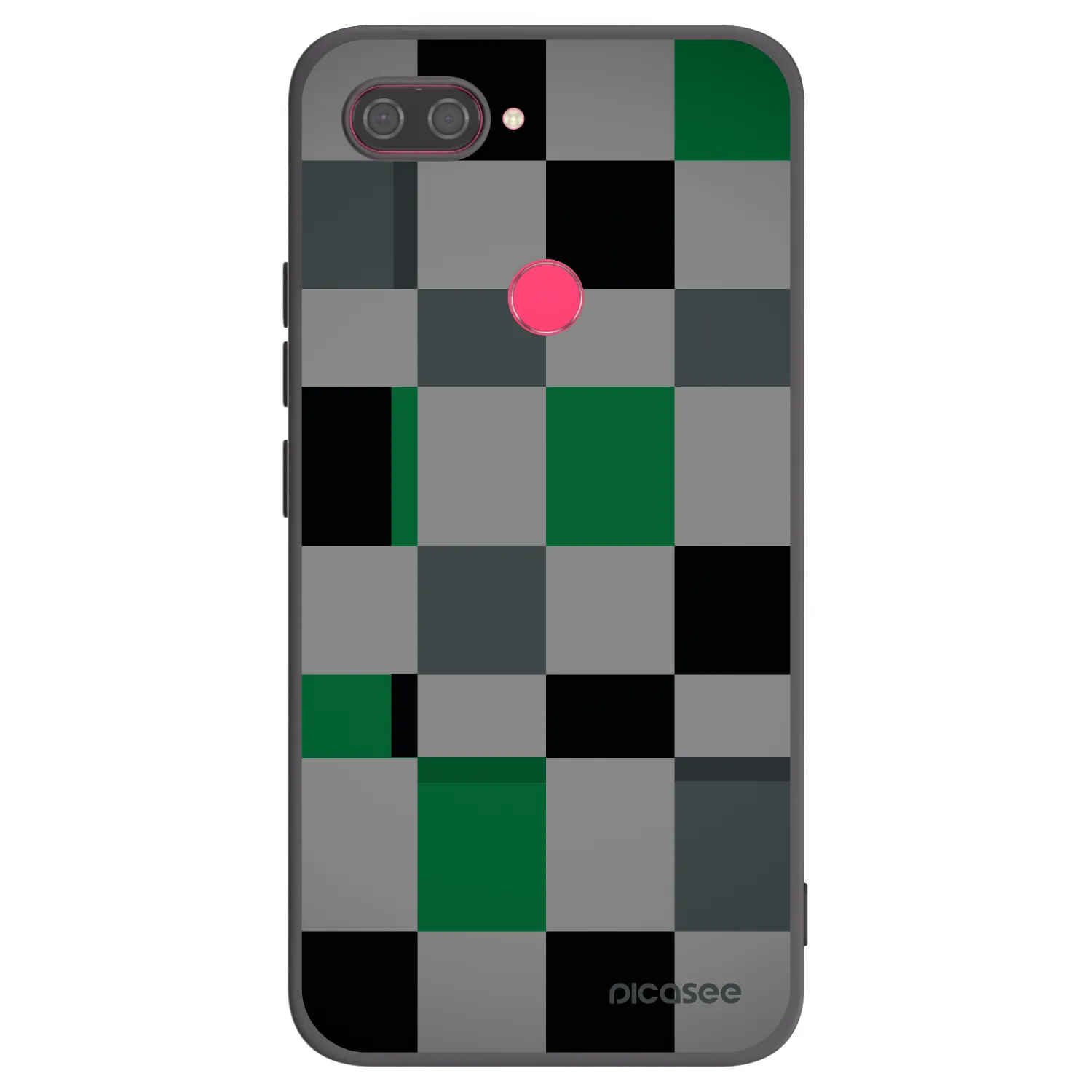 Picasee husă neagră din silicon pentru Xiaomi Mi 8 Lite - Block Grid